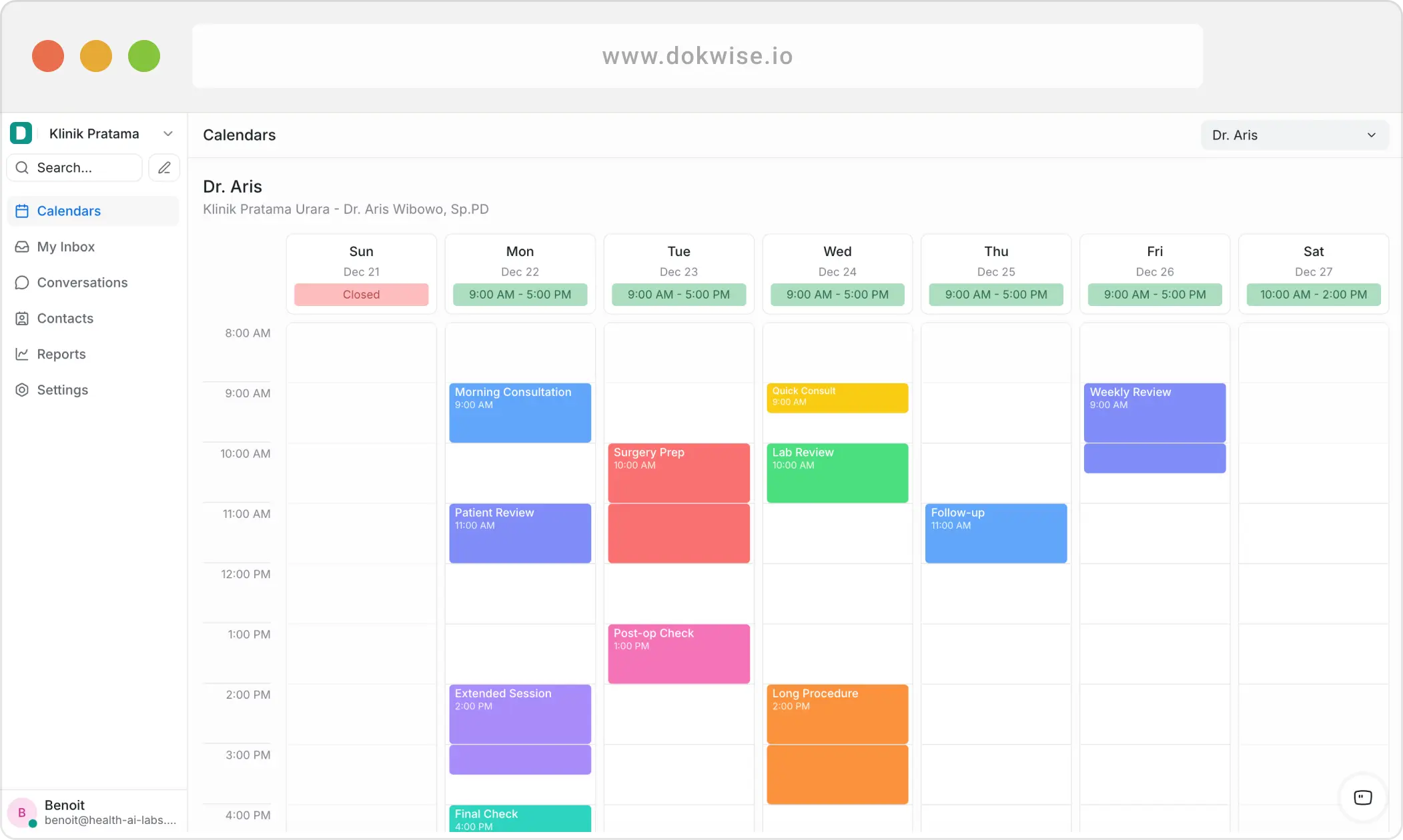 Scheduling calendar interface
